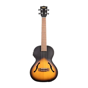 KALA Ukulele Archtop Series Abete Top Tenore Specifiche Elettriche Tabacco Burs - Foto 1 di 5