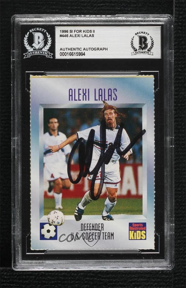 BAS 1996 Sports Illustrated for Kids Series 2 Alexi Lalas #446 BGS Authentic - Image 1 of 2