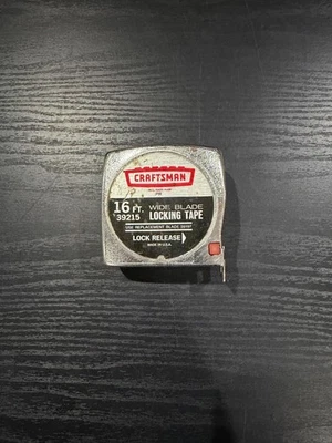 Vintage Craftsman 39215  16 Ft Wide Blade Locking Tape Measure Crown Logo USA - Image 1 of 4