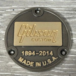 AUTÉNTICO LOGOTIPO MEDALLÓN GIBSON '59 ENVEJECIDO LES PAUL INTERRUPTOR DE PALANCA CUBIERTA TRASERA - Imagen 1 de 4