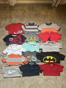 Bundle of Boys Shirts GAP, NIKE, Gymboree Gray Blue Red Sz 4/5 - Picture 1 of 10