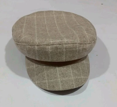 Sombrero de Newsboy Gigi Pip James Fieltro Talla Pequeña Mediana 57 Gris Cuero de Lana a Cuadros  Foto 1 de 4