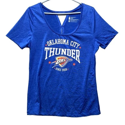 Camiseta NBA Mujer Talla L Azul Acanalada Thunder Fan Wear Atlética Oklahoma 2008 Foto 1 de 4