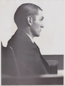 1934 Press Photo Gangster Basil Banghart Testifies at Mobster Roger Touhy Trial - Picture 1 of 2