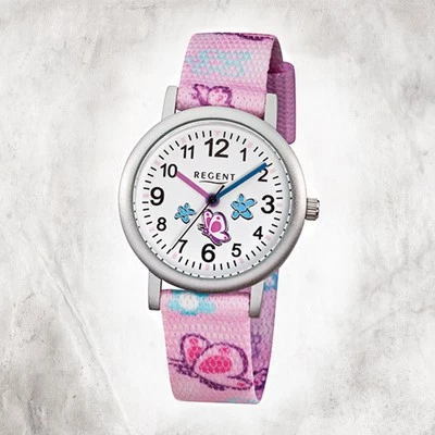Regent Tessile Orologio da Bambini F-491 Al Quarzo Bracciale Rosa URF491 - Immagine 1 di 4