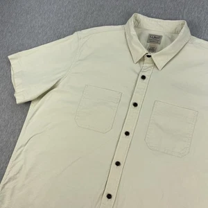 LL Bean Beanflex Twill Hemd Herren XL Tall Natural Ivory Stretch Baumwolle - Bild 1 von 11