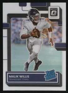 Donruss Optic Malik Willis #203 2022 fútbol novato Tennessee Titans radiocontrol - Imagen 1 de 2