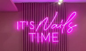 It's Nail's Time Vivid LED Neon Sign Lamp Light Flex Acrylic Custom Display Room - Picture 1 of 1