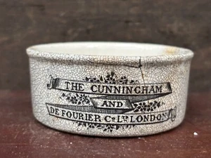 58182 Old Vintage Antique Ironstone Printed Pot Keiller Meat Paste London - Picture 1 of 7