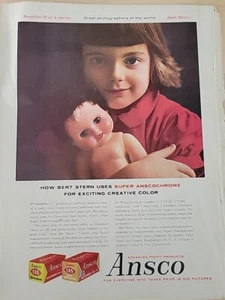Anuncio de muñeca niña película cámara Ansco 1959 vintage - Imagen 1 de 1