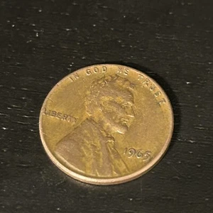 1965 Lincoln Penny No mint mark Error Rare Very Fine VF Grade - Picture 1 of 7