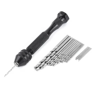 25-Piece Mini Hand Twist Drill With HSS Drill Bits For Wood  - Picture 1 of 8