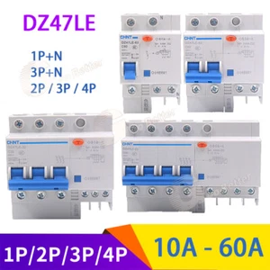 1P+N 3P+N 2P 3P 4P Fehlerstromschutz Schutzschalter DZ47LE Serie AC 10A-60AMP - Bild 1 von 15