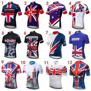 Camiseta deportiva de ciclismo de equipo del Reino Unido para hombre bicicleta bicicleta bicicleta camiseta de ciclismo manga corta - Imagen 1 de 28