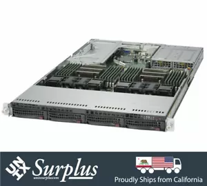 1U Server X10DRU-i+ 2x E5-2680 V3 32GB DDR4 4x 4TB SATA 4x 10GB 2x PS RAIL Kit - Picture 1 of 5