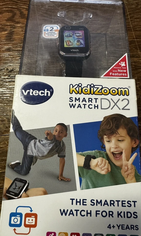 VTech KidiZoom Smartwatch DX2, Dual Camera, BLACK  Age 4+ - Image 1 of 4