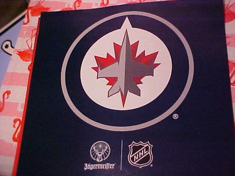 Winnipeg Jets JAGERMEISTER Promo NHL Large Cooler Fridge Car Magnet NEW RARE!! Cover