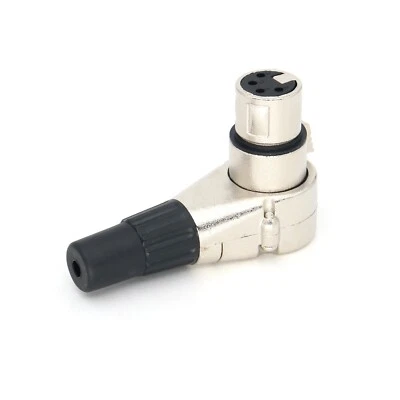 4Pin XLR Female Cable Connector for DSLR Camcorder,Silver Body,DC Power Plug - Image 1 of 4