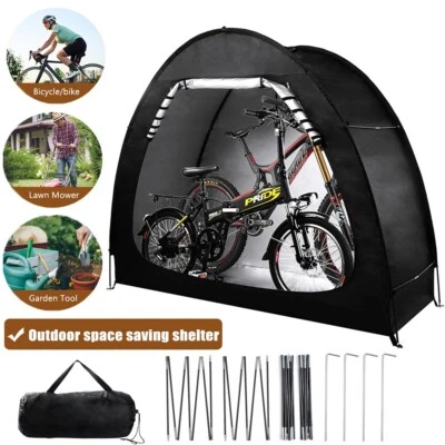 Outdoor Bike Storage Tent Fan-Shaped Waterproof Bike Shed for 1/2/3/4 Bikes - Image 1 of 4