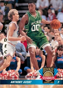 1993 MILWAUKEE BUCKS NBA Card ANTHONY AVENT Upper Deck Rookie Standouts - Picture 1 of 3