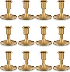 Candlestick Holders Taper Candle Holders, Gold Candle Stick Candle Holder for T - Picture 1 of 7