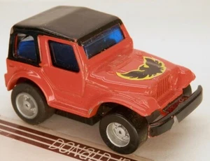 Gatabox Friction Racer Jeep CJ rojo acción push-and-go vintage Macao c.1982 - Imagen 1 de 2