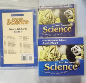 Lot of 3 Scott Foresman Science Grade 4 / Lab Cards + Science Games + Audio LN - Picture 1 of 9