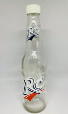 Vintage RC Cola Glass Bottle w Plastic Lid 12oz Red Blue Logo Rare Design