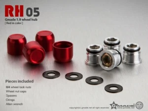 Gmade GM70151 1.9 RH05 wheel hubs Red (4) - Picture 1 of 1