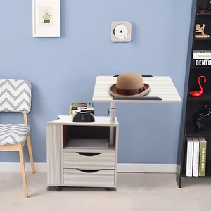 Nachttisch Schlafzimmer Funktioneller Drehbarer Verstellbarem 70 ~ 90 cm Neu - Bild 1 von 12