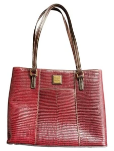 Borsa Dooney & Bourke esotica lucertola in rilievo Lexington sangue di bue - Foto 1 di 9
