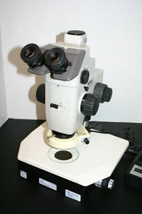 Nikon SMZ-U Trinocular Stereozoom Microscope Dual Illumination Camera Read- Nice - Picture 1 of 7