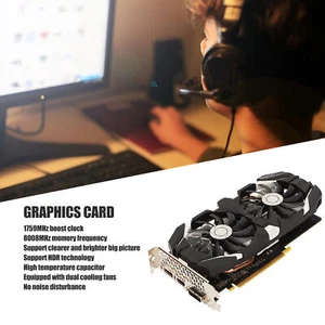 GDDR5 Graphics Card For GTX1060 6GB 192bit Dual Fans 4K HDR 8008MHz Memory Hot - Picture 1 of 12