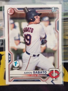 2021 Bowman 1st Edition Aaron Sabato #BFE-125 Minnesota Twins - Picture 1 of 2