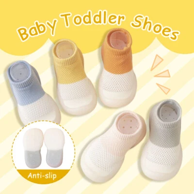 Infant Baby Toddler Breathable Knit Socks Slipper Soft Rubber Sole Floor Shoes - image 1 of 4