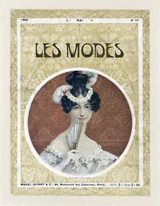 "MODES DE JADIS" Original geflochtenes Cover LES MODES Nr. 17 (1902) El. SONREL - Bild 1 von 1