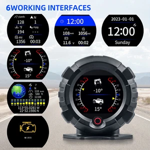 Universal Car Digital GPS Inclinometer Compass 4x4 Off Road Slope Meter Gauge - Picture 1 of 19