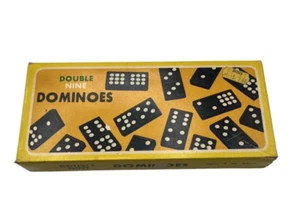 Vintage Double Nine 9 Dominosteine Spiel 55 Fliesen Kunststoff OVP - Bild 1 von 7