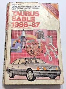 Chilton Taurus Sable 1986-87 Automotive Repair Manual 7830 - Imagen 1 de 3