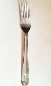 Forchetta da pranzo IKEA KEJSARKRONA 71/2 pollici 19 cm acciaio inox lucido con rotolo pennacchio - Foto 1 di 9