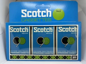 3x Pack Scotch Dynarange 90 Leercassetten Made in Italy 1970 audio tapes NOS OVP - Zdjęcie 1 z 7