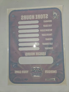 Pokemon League Store Window Sticker WOTC Hours of operation vintage - Picture 1 of 1