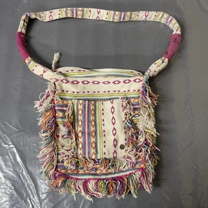 Billabong Bag purseMulticolor Beach Multicolor Hippie Colorful Embroidered Aztec - Picture 1 of 9