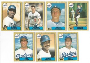 Los Angeles Dodgers 1987 Topps Traded team set, Ralph Bryant, Mickey Hatcher +++