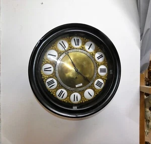 Horloge Murale Ronde En Émail Bronze Doré À L'Or Feu De Lenzkirch 51CM - Bild 1 von 17