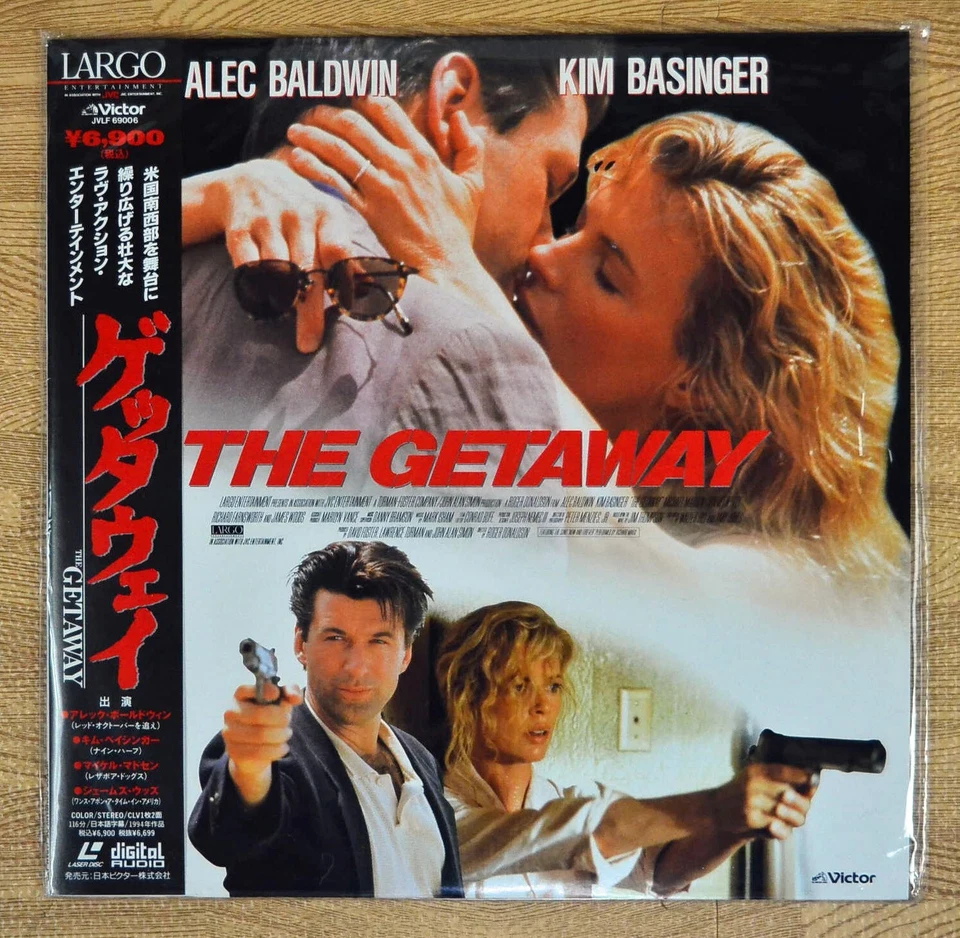 THE GETAWAY Laserdisc JAPAN LD JVLF-69006 SEALED Alec Baldwin, Kim Basinger - Image 1 of 2