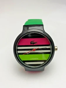 original Lacoste Watch GoaThe Unisex Lacoste Watch Goa pre -owned green & pink - Picture 1 of 8