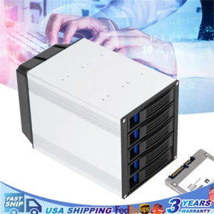 HDD Enclosure Hot Swap Cage 5-Bay 3 x 5.25" Drive Bays 5x SATA 3.5"/2.5"Sas HDD - Afbeelding 1 van 10