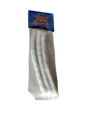 Genuine Tiki - Torch Wick Replacement 3 Pack Long Life Fiberglass 9" Outdoor 1/2 - Image 1 of 2