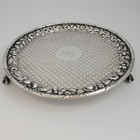 Gordon & Co. Baltimore Sterling Silver Repousse Salver Card Tray 7" 6.9 Toz